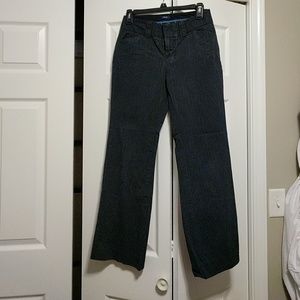 Pinstripe GAP pants, navy, curvy size 2